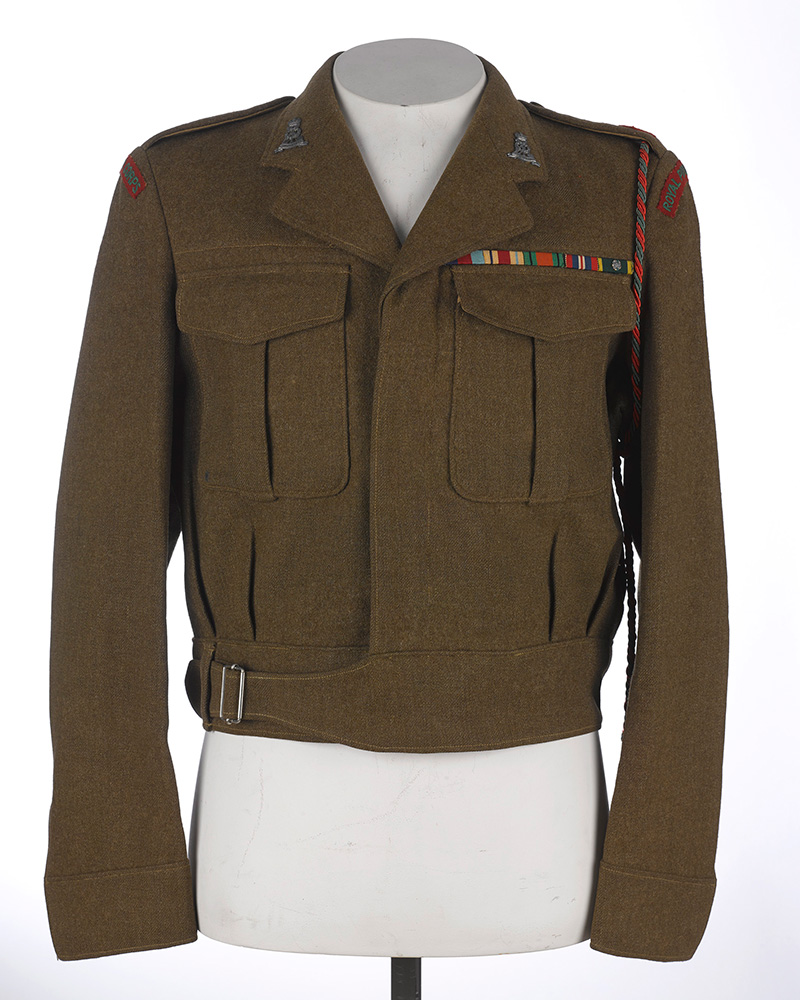 Battledress blouse worn by Major AC Banfield, Royal Pioneer Corps, British Army of the Rhine, 1950