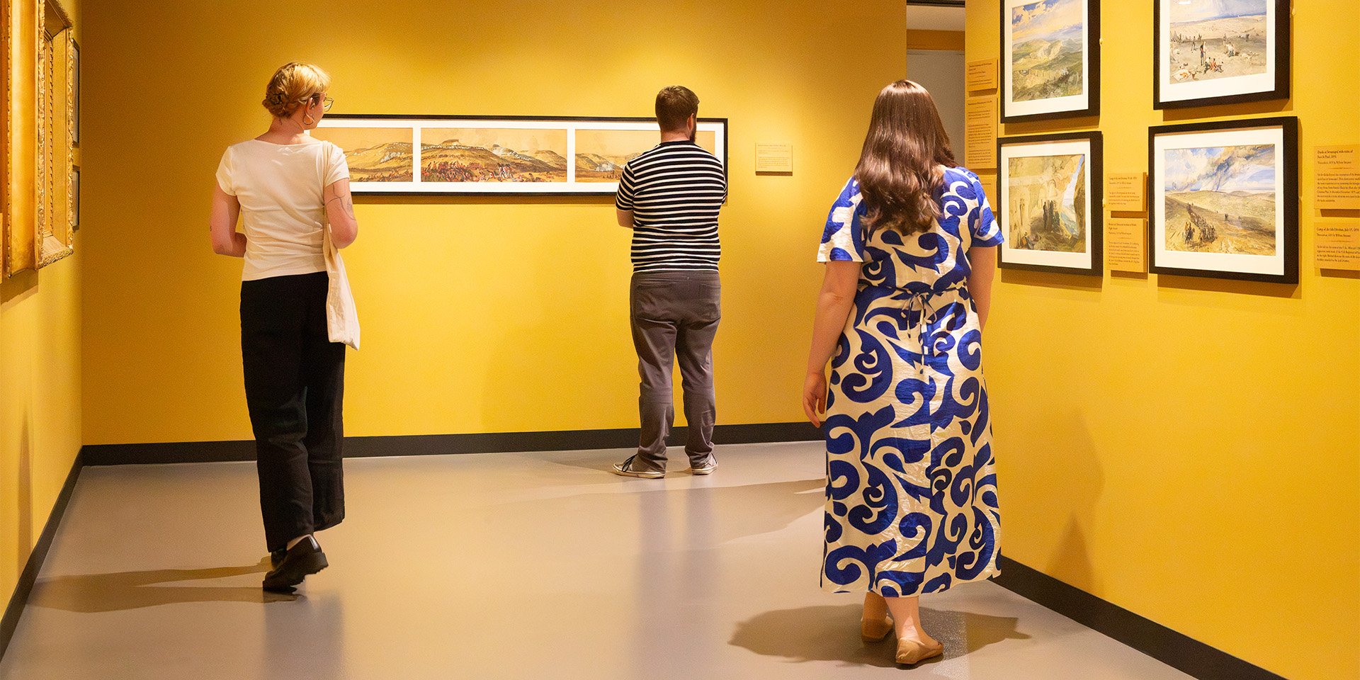 Visitors in the Myth and Reality exhibition