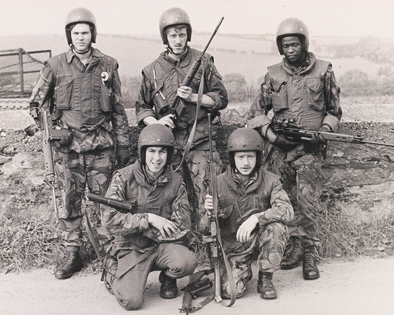 Ethan Fagon and other members of 2nd Battalion, the Royal Anglian Regiment, Northern Ireland, c1970-83
