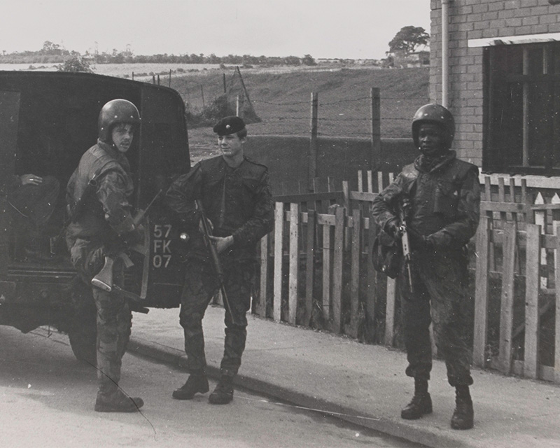 Ethan Fagon (right) on duty in Northern Ireland, c1970-83