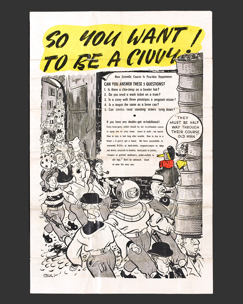 'So you want to be a civvy!', pamphlet, October 1945