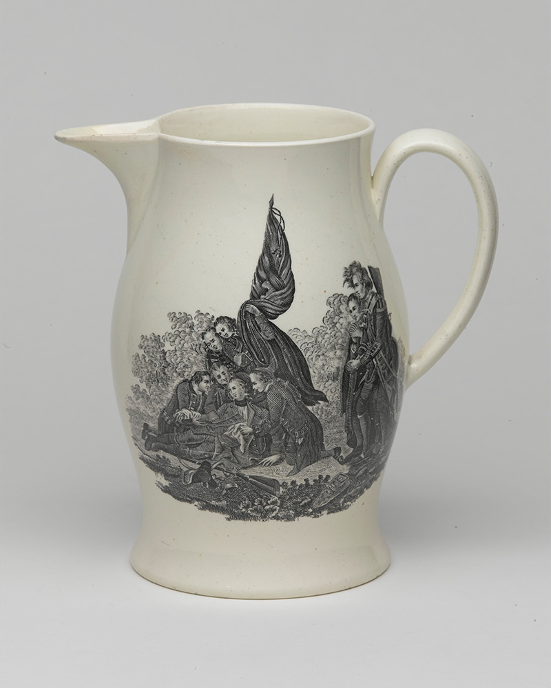 Jug commemorating Major-General James Wolfe, c1771
