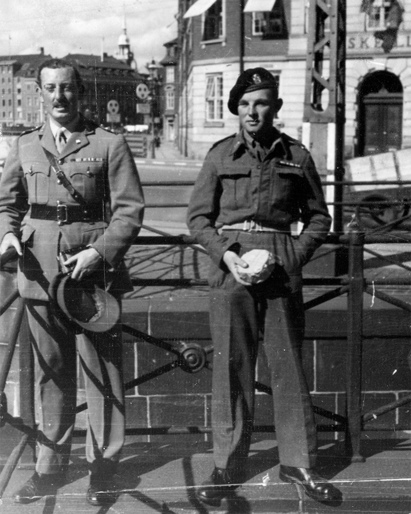 Members of the 3rd/4th County of London Yeomanry (Sharpshooters) in Copenhagen, 1945