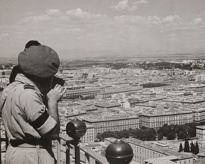 A rooftop view over Rome, c1945