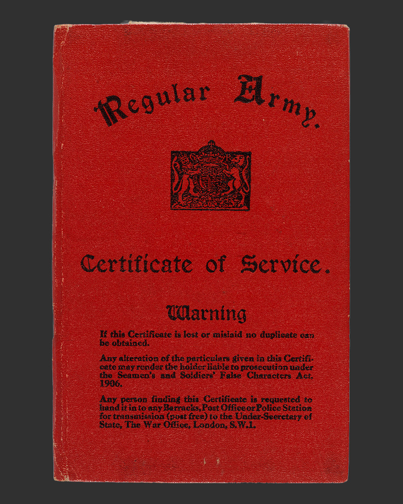 Regular Army Certificate of Service, 1945