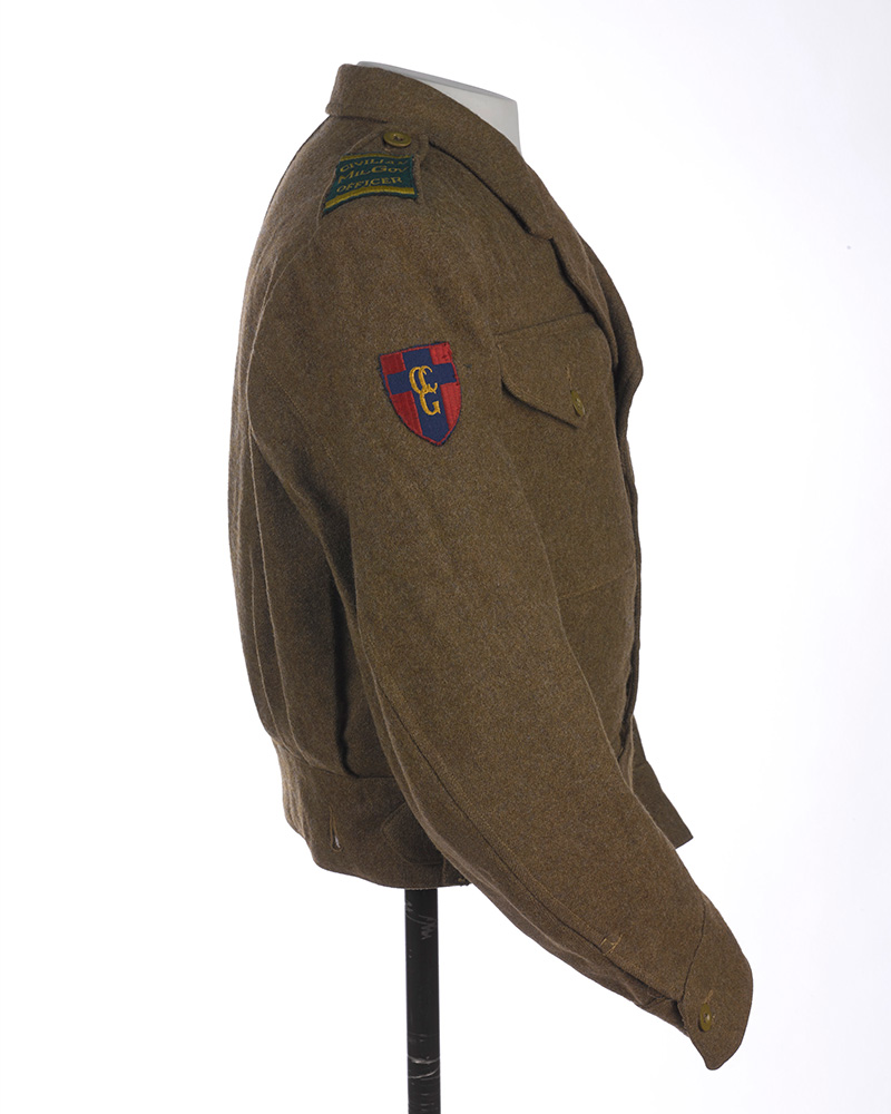 Battle dress blouse worn by Major GR Wemyss-Swann of the Control Commission for Germany, 1945