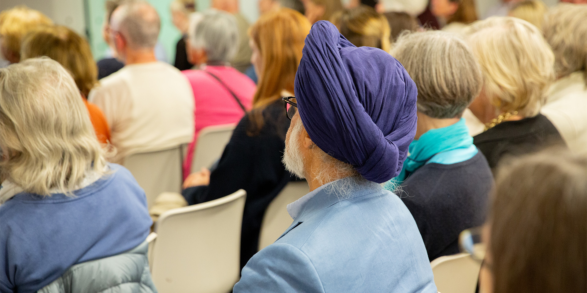 Audience members at a National Army Museum talk