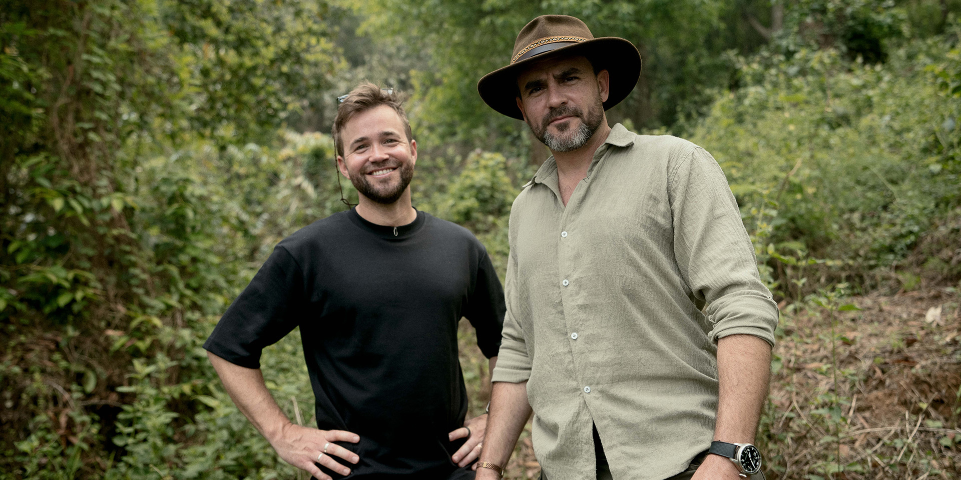 Alex Bescoby and Levison Wood in Assam, India