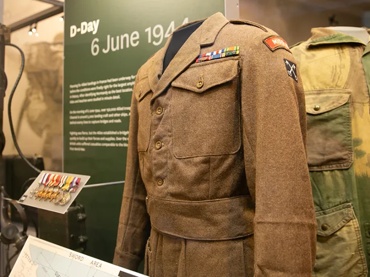 D-Day display in the Conflict in Europe gallery