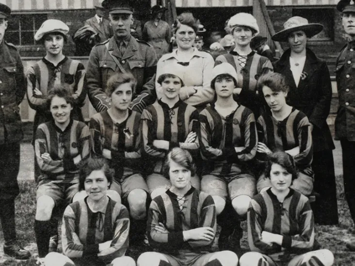 Preston Army Pay Office Ladies’ Football Team, c1918