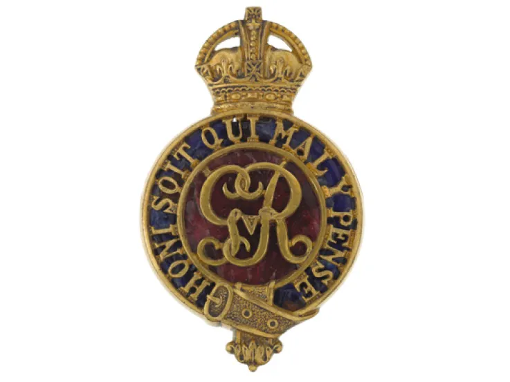 Cap badge, The Household Cavalry, c1919