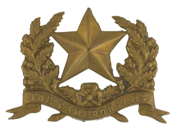 Glengarry badge, 26th (The Cameronians) Regiment of Foot, c1874