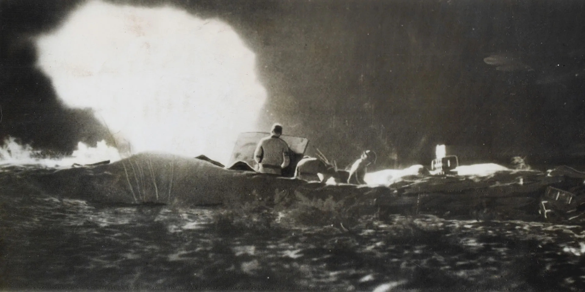 British 25-pounder guns fire on enemy positions the night before the main attack, 23 October 1942