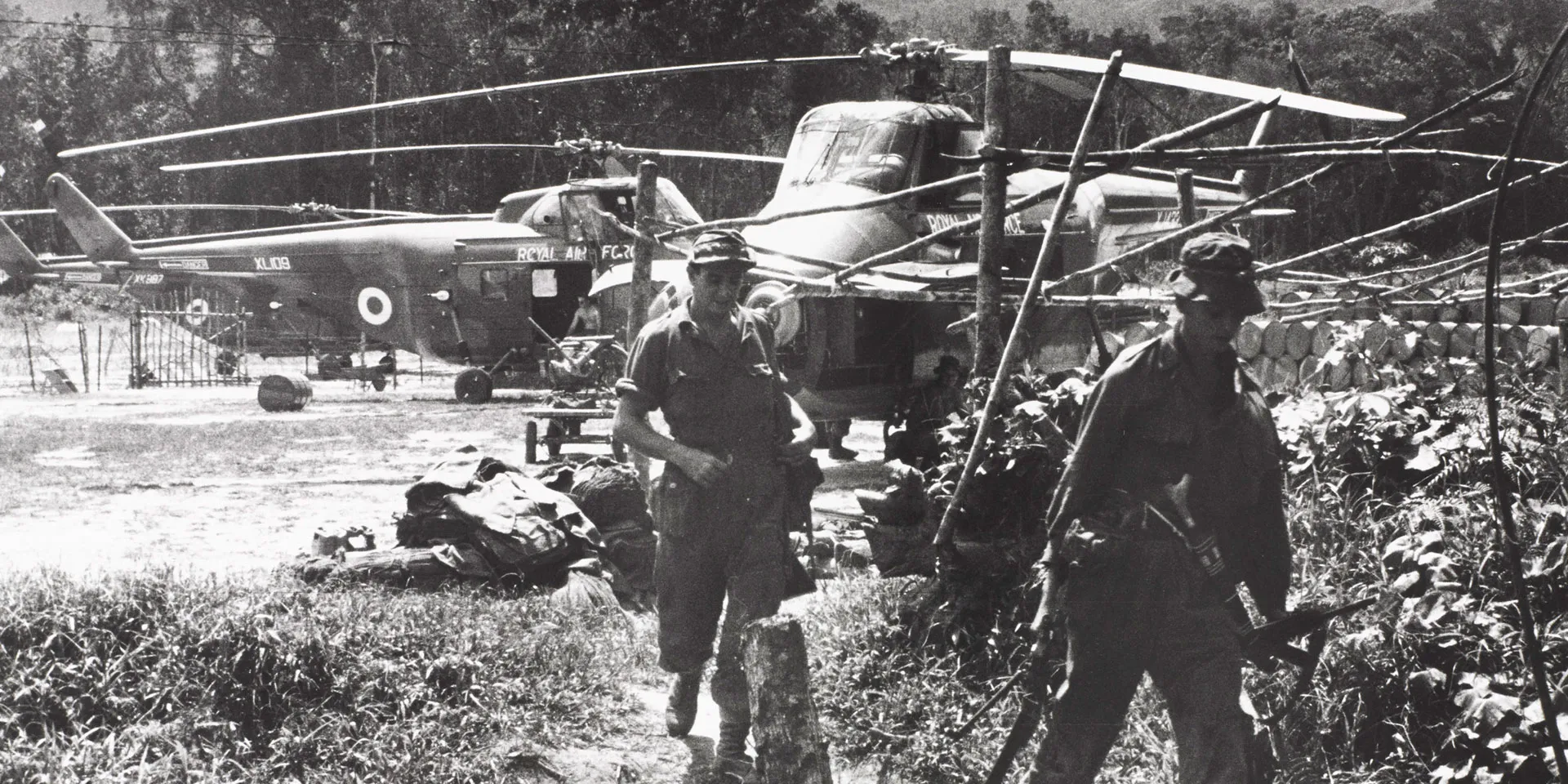 Nanga Gaat, an SAS forward base on the Rejang River, North Borneo, 1964