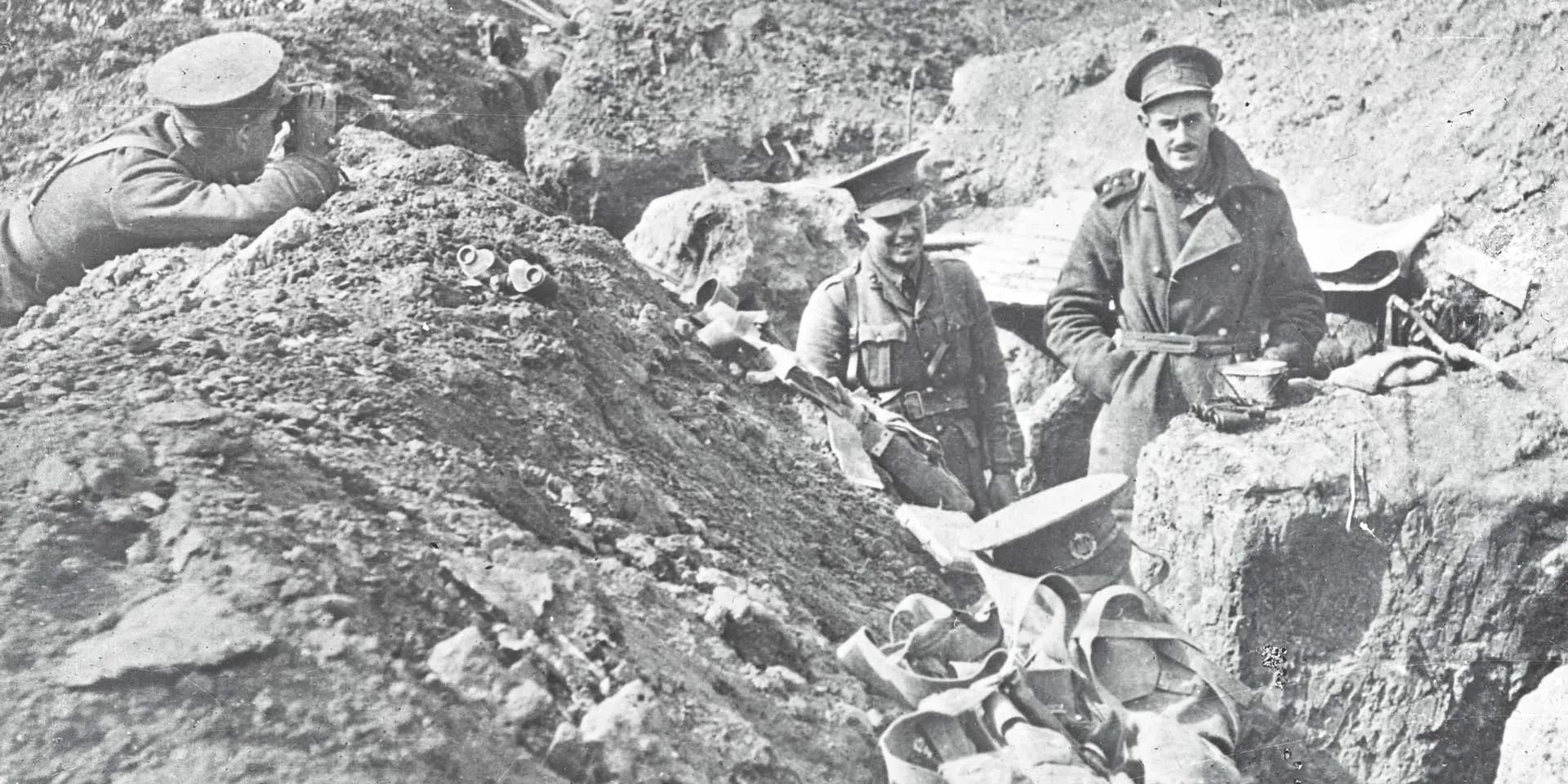 British troops in the trenches, 1914