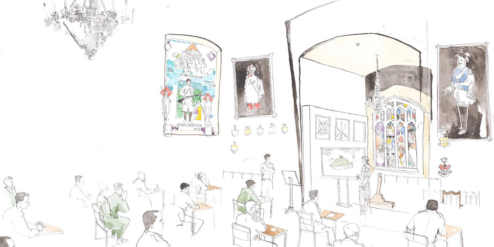 The induction of cadets in the Indian Army Memorial Room, Royal Military Academy Sandhurst, June 2020