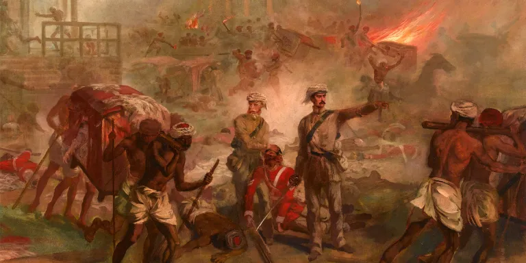 Surgeons Anthony Dickson Home and William Bradshaw winning the Victoria Cross with Havelock's relief column, 26 September 1857