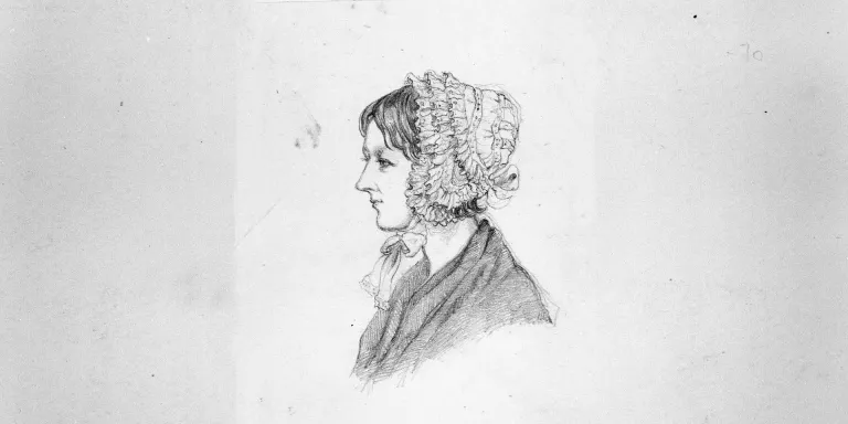 Florence sketched at the time of her illness, 1856