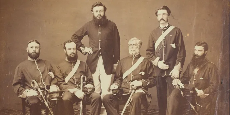 Officers of the 99th (Duke of Edinburgh’s) Regiment of Foot, c1860