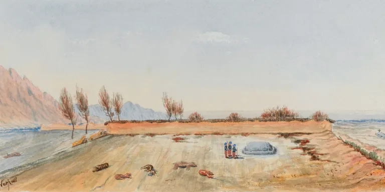 The ground where the 66th Foot made their last stand at Maiwand, 1880