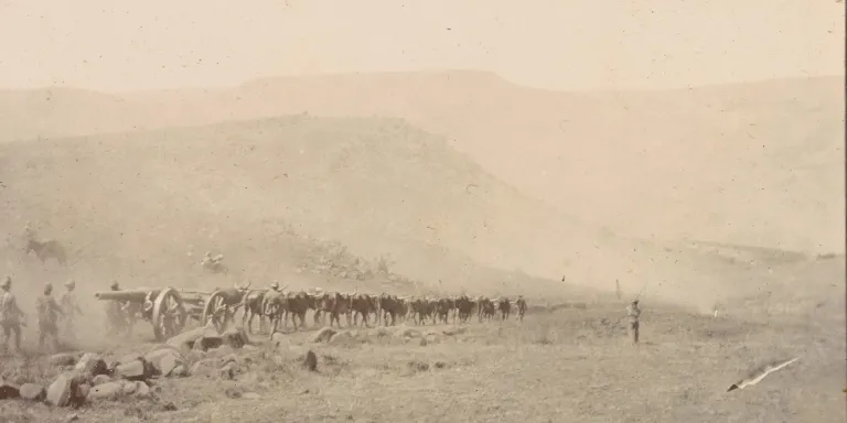 Guns of the Elswick Battery during the advance from Lydenburg to Watervalonder, 1900