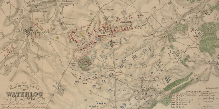 Plan of the Battle of Waterloo, 1815