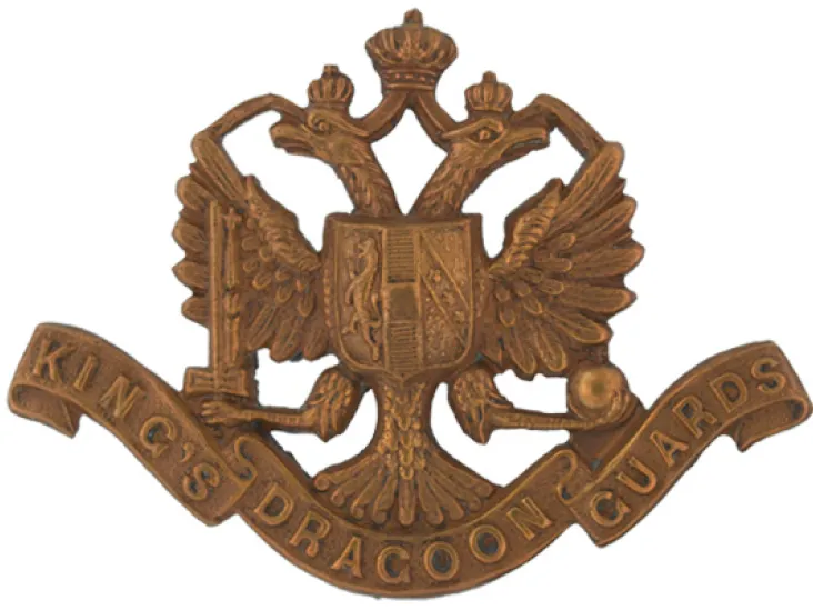 Other ranks' cap badge, 1st King’s Dragoon Guards, c1904