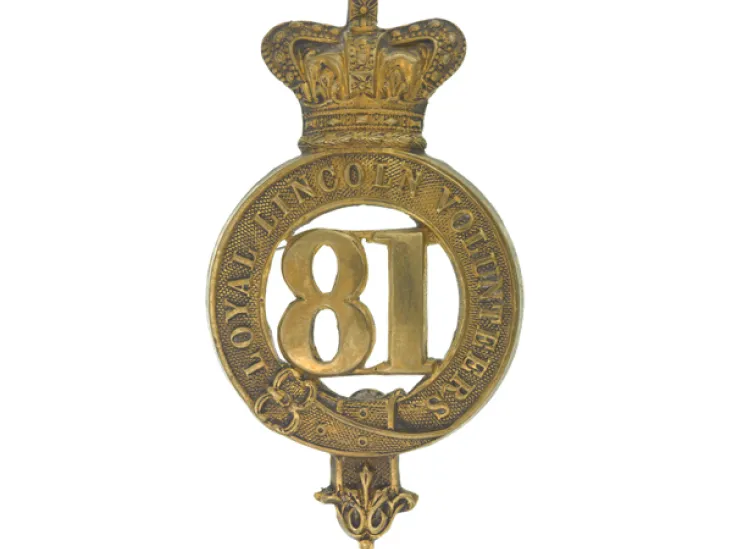 Glengarry badge, other ranks’, 81st (Royal Lincoln Volunteers) Regiment of Foot, c1874
