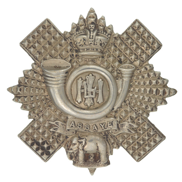 Other ranks’ glengarry badge, The Highland Light Infantry, c1900