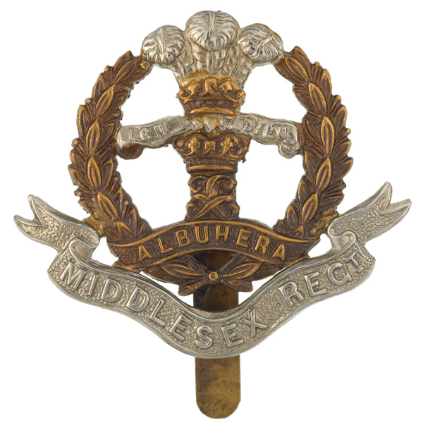 Other ranks’ cap badge, The Middlesex Regiment (Duke of Cambridge’s Own)