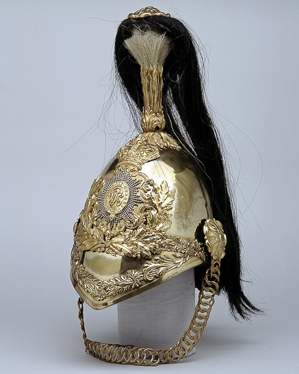 Helmet worn by Major William Charles Forrest during the Charge of the Heavy Brigade, 1854