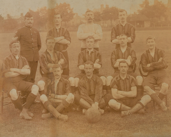 17th Company, Royal Engineers, football team, Aldershot, 1890