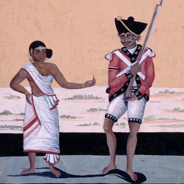Sepoy of Madras Native Infantry and his wife, c1810