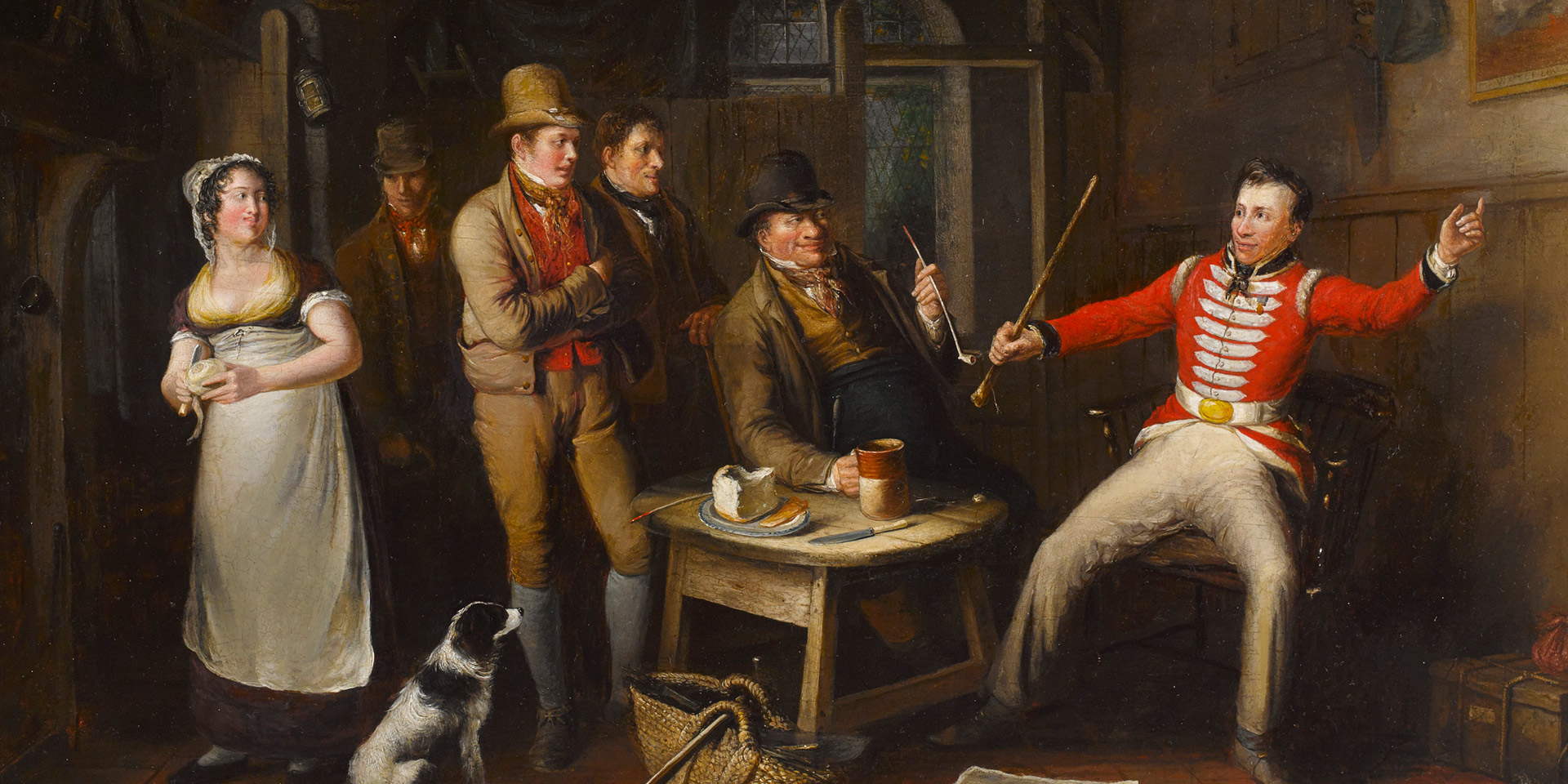 A Soldier relating his exploits in a tavern, 1821
