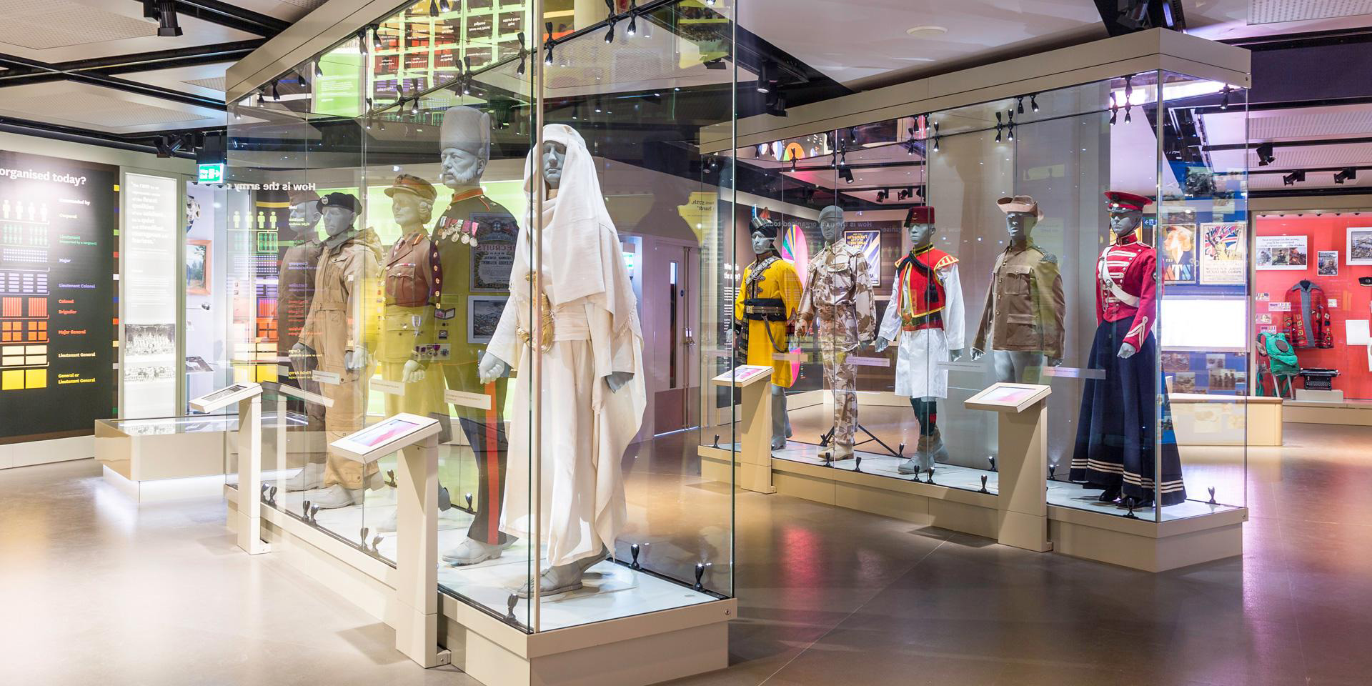 Uniforms display in Army gallery