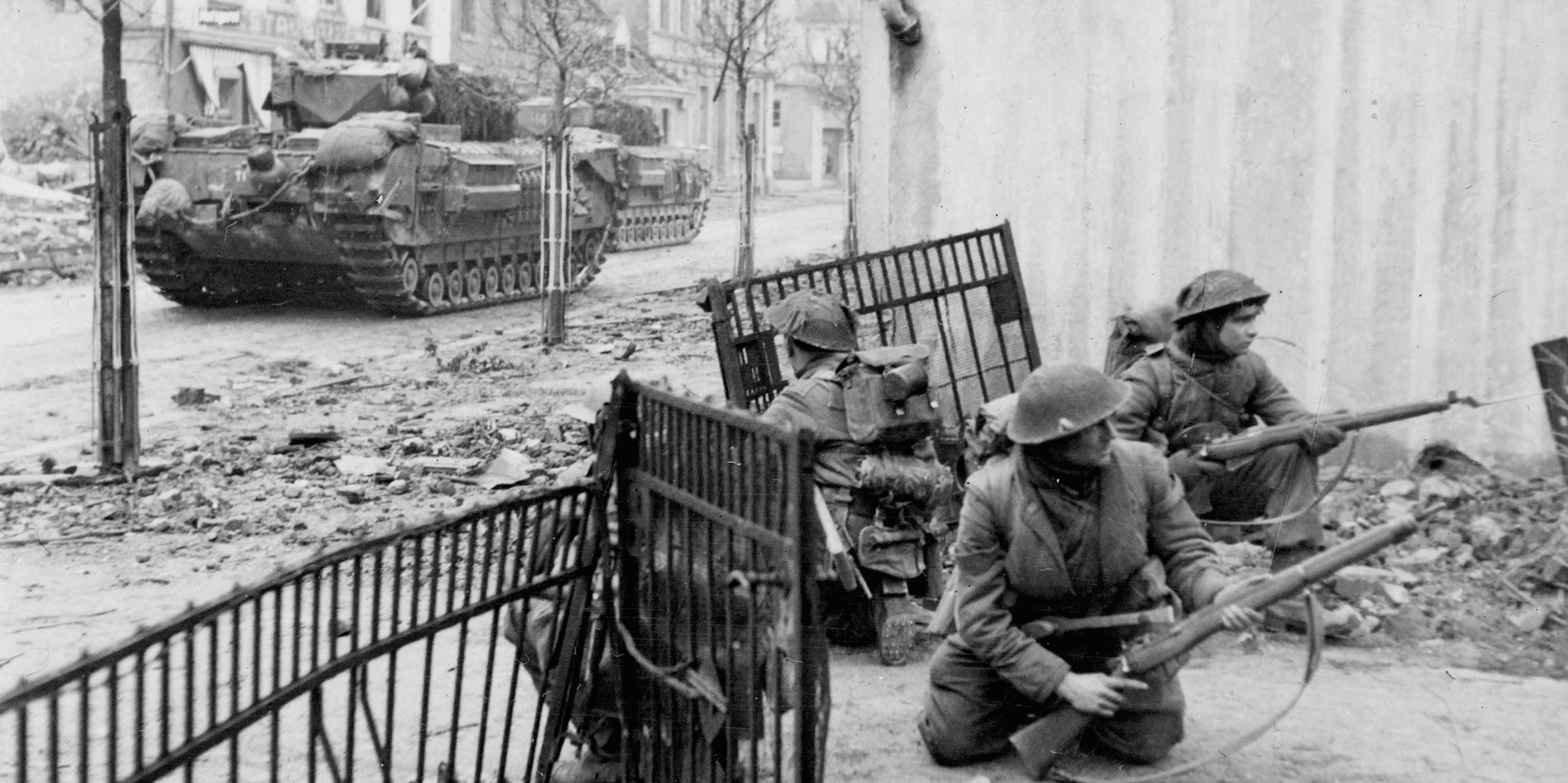 The capture of Kleve in Germany, 11 February 1945