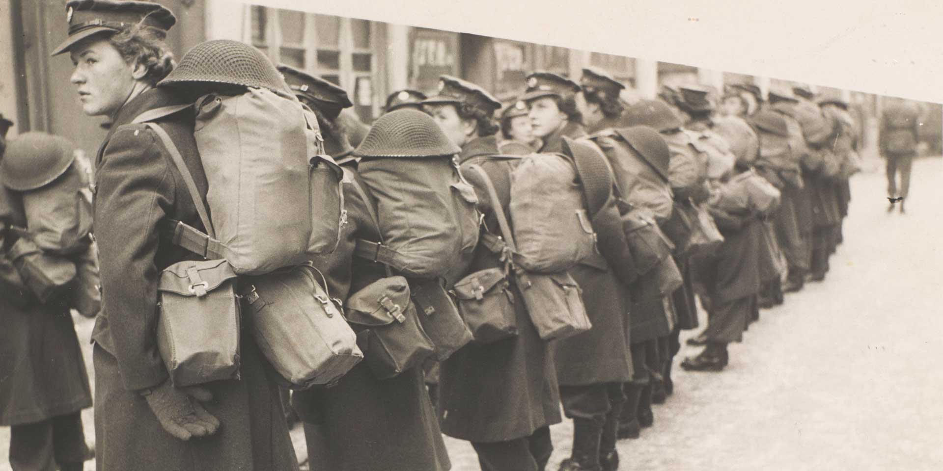ATS women at a train station, 1944