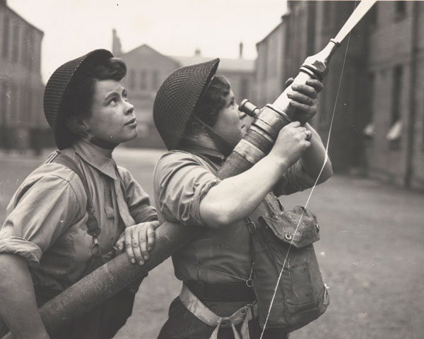 ATS women training as firefighters, c1944