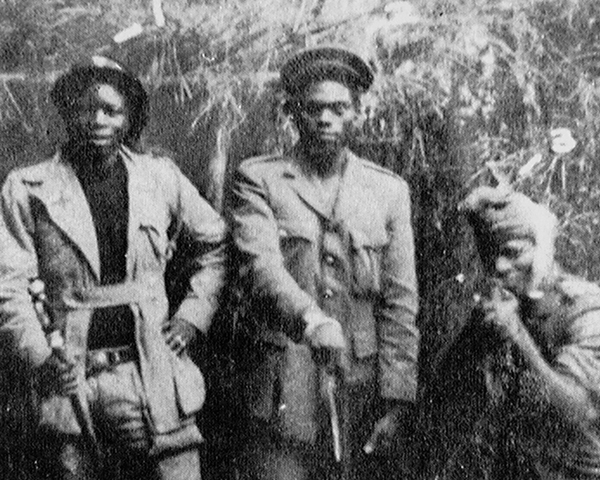 Photograph of Mau Mau leaders, probably a hand out to troops for recognition purposes, 1954