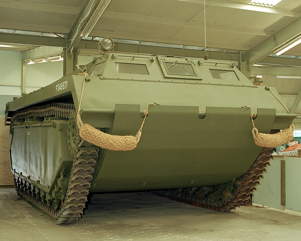 Amphibious Bushmaster Buffalo of the type used during the Rhine crossing, 1945 