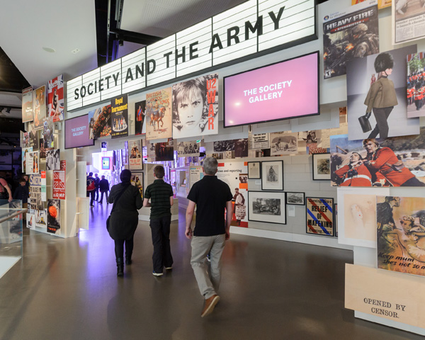 Visitors entering Society gallery