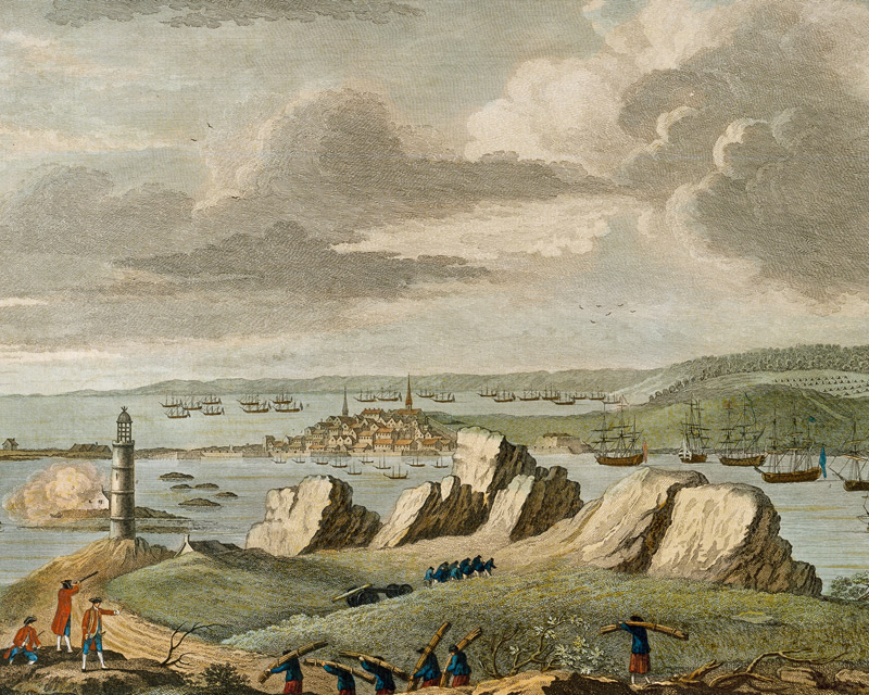 A view of Louisburg during the 1758 siege
