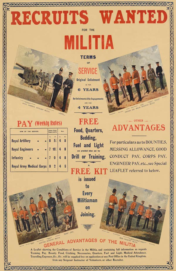 Militia recruiting poster, 1906