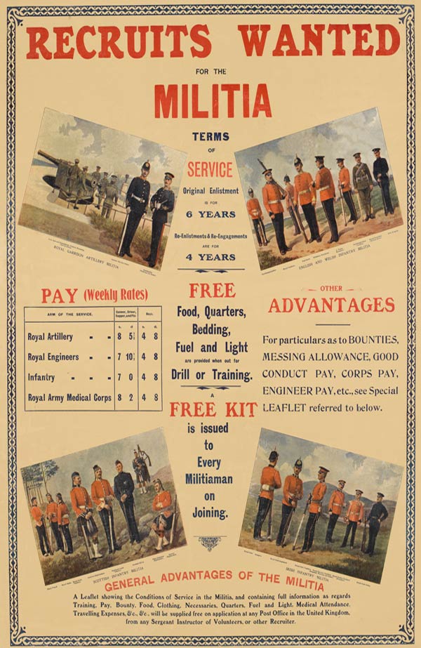 Militia recruiting poster, 1906