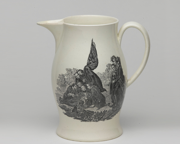 Jug commemorating Major-General James Wolfe, c1771