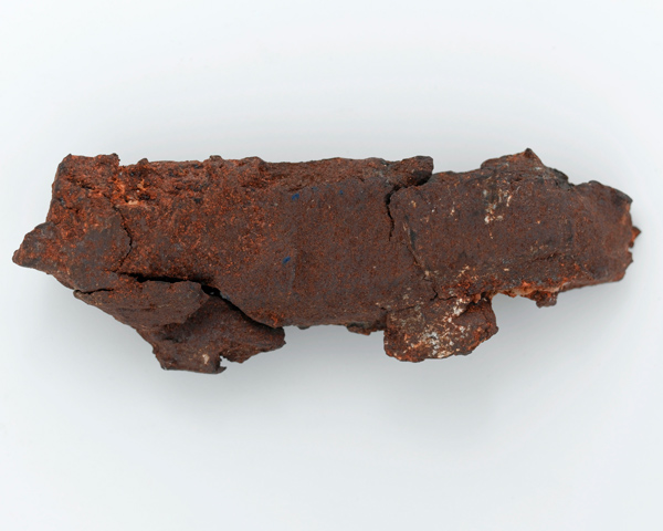 Shrapnel from a 107 mm rocket removed from the outfield at Basra, 2006