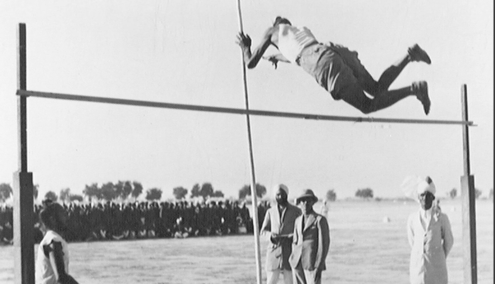 Pole-vaulting at the 14th Punjab Regiment's Sports Day, 1937