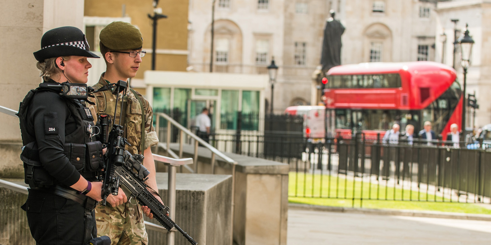 Police & army on guard