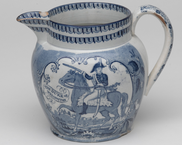 Earthenware jug commemorating the victory at Salamanca, 22 July 1812, c1814