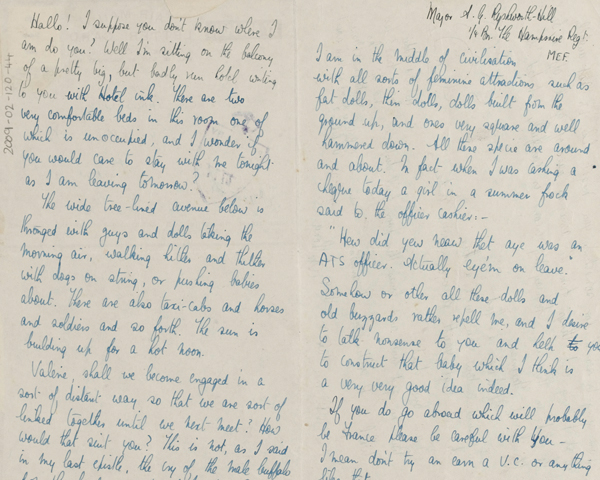 Major Anthony Ryshworth-Hill’s letter of proposal, 16 June 1944